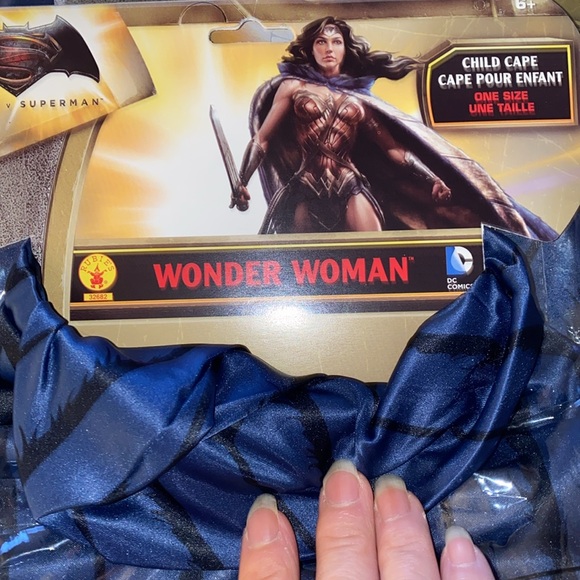 Kid’s 6+ Wonder Woman Cape Hood Superhero Batman Superman Child Girl Boy Unisex - Picture 1 of 11